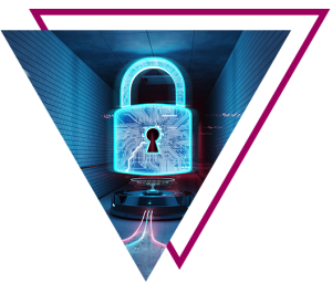 Acronis - Elevated neon security lock symbol