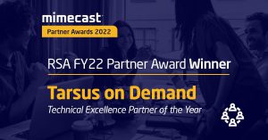 Mimecast F22 Partner Award Winner
